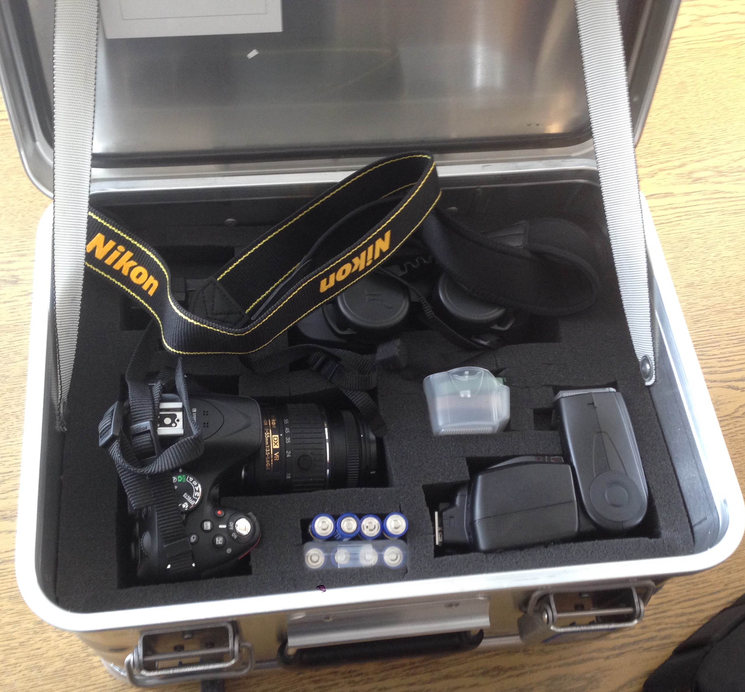 Die Kameraausrüstung!